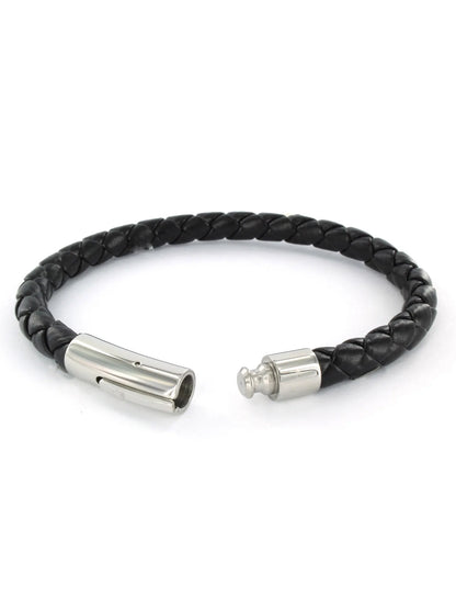 The Aloura Men's Leather Braided Bracelet