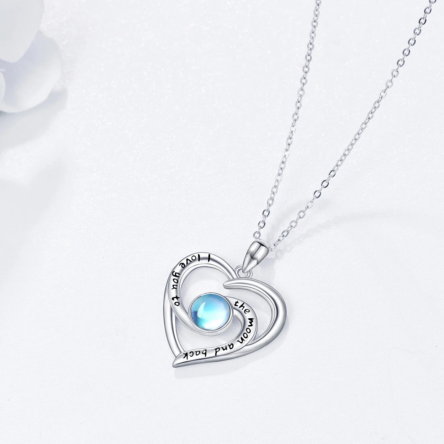 The Aloura "I Love You to Moon and Back" Necklace