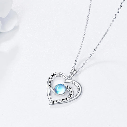 The Aloura "I Love You to Moon and Back" Necklace