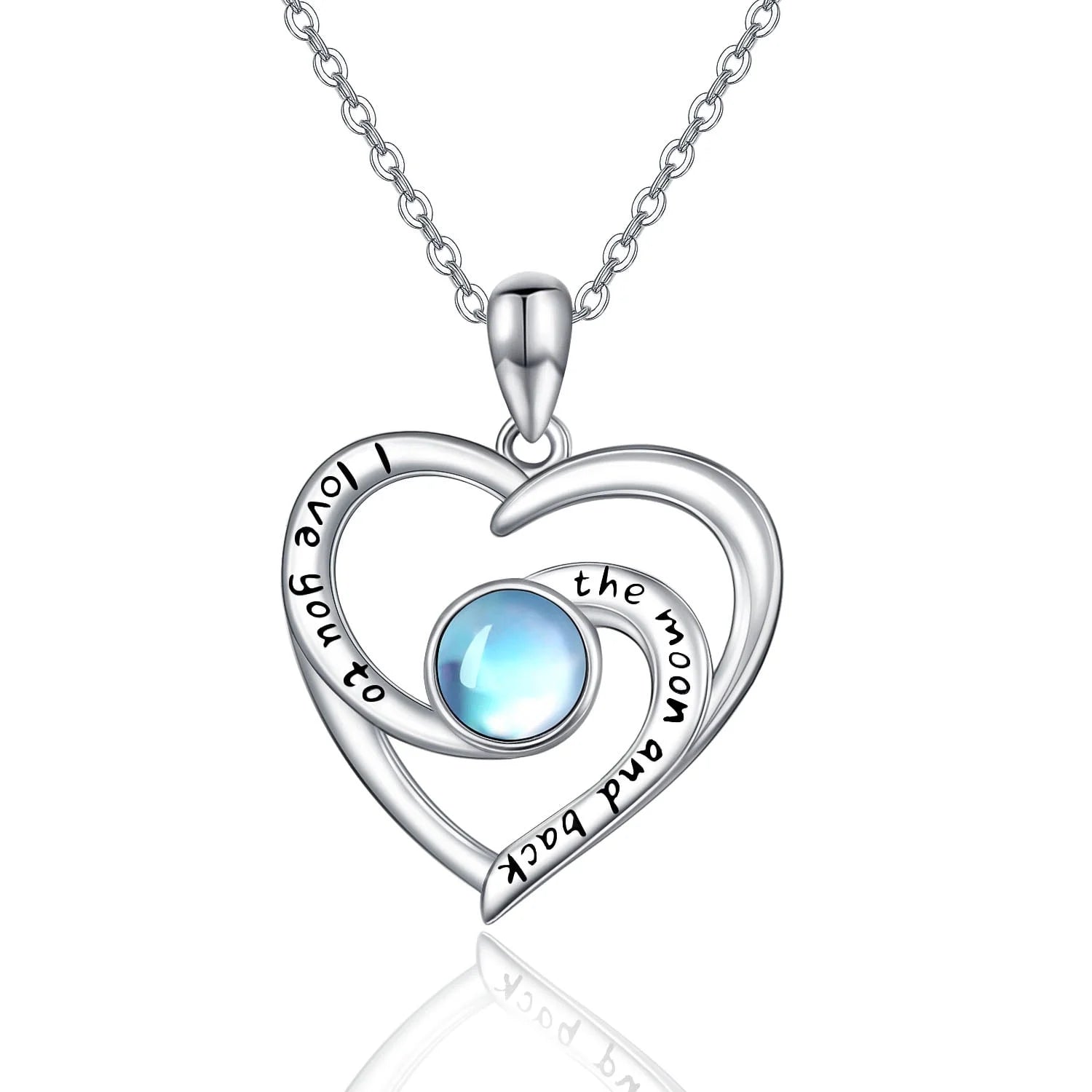 The Aloura "I Love You to Moon and Back" Necklace