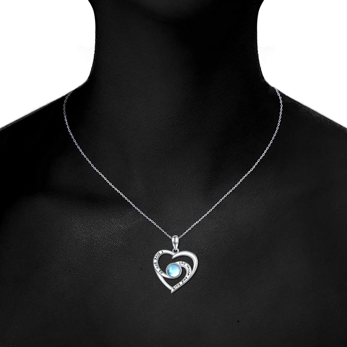 The Aloura "I Love You to Moon and Back" Necklace