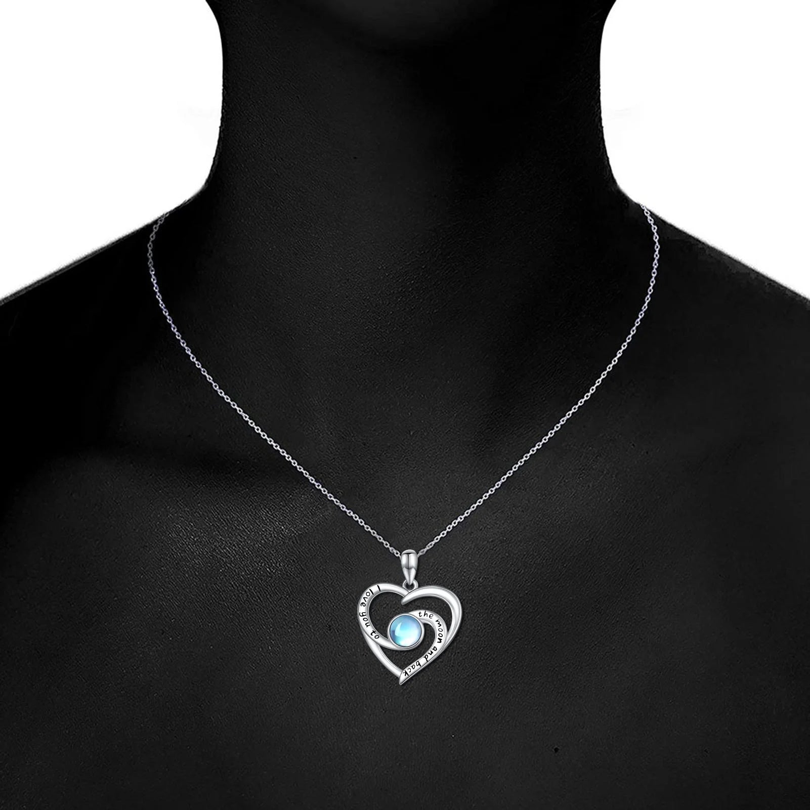 The Aloura "I Love You to Moon and Back" Necklace